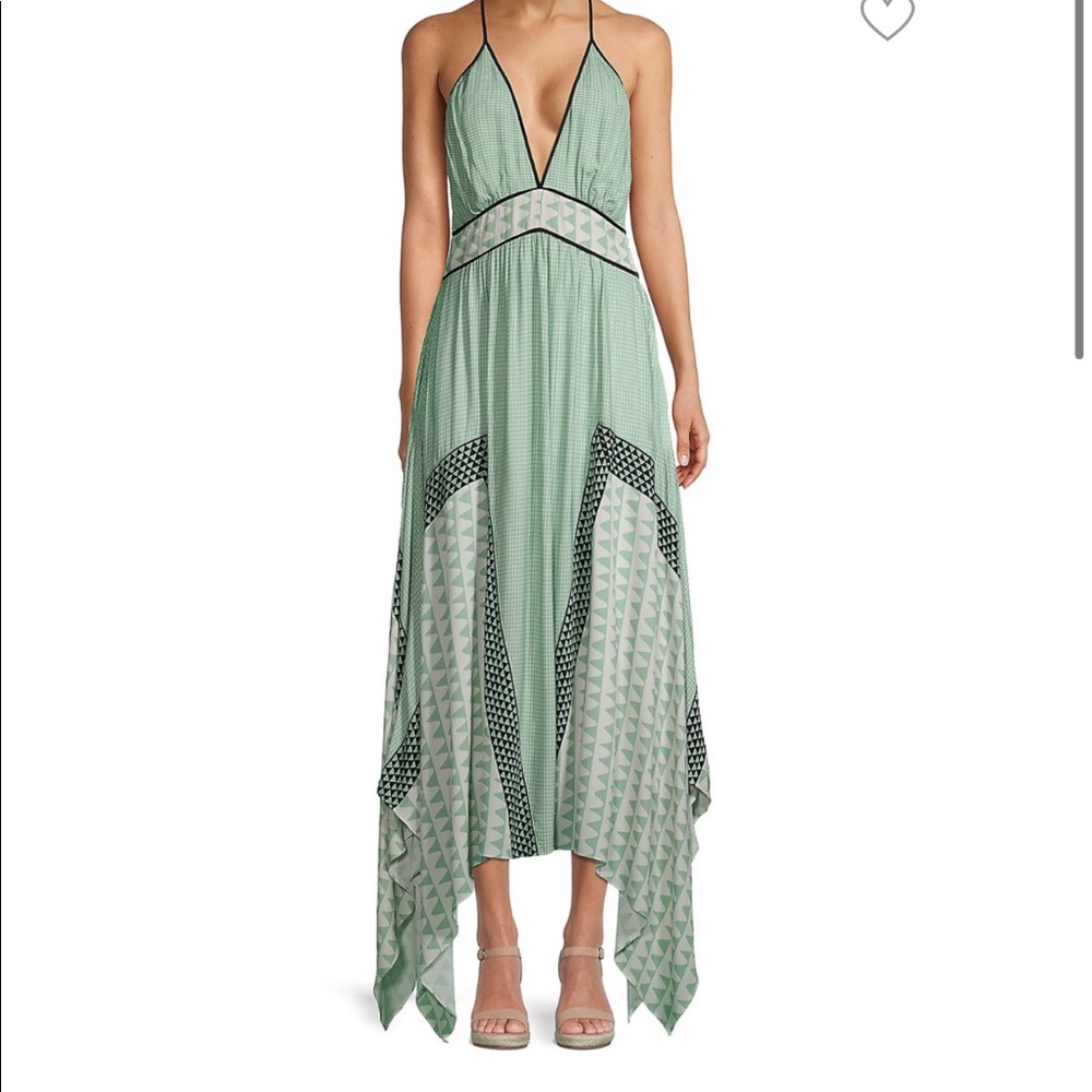 Ramy Brook NWT low cut geometric print maxi dress